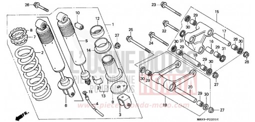 KISSEN, HINTEN (XL600VK/VL/VM/VN/VP/VR) XL600VK de 1989